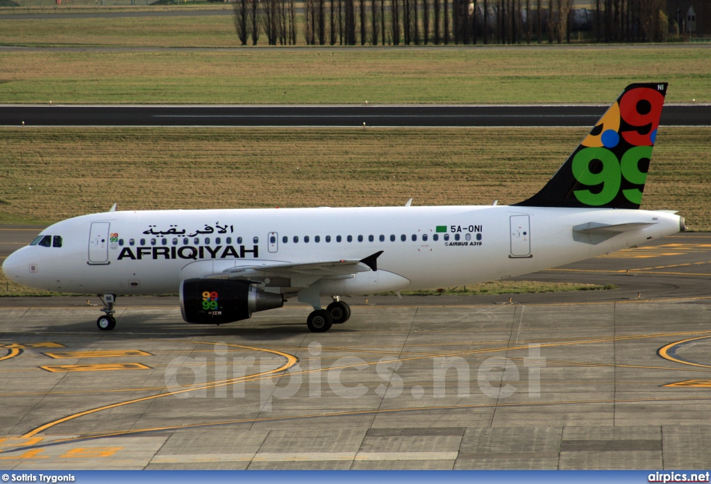 5A-ONI, Airbus A319-100, Afriqiyah Airways