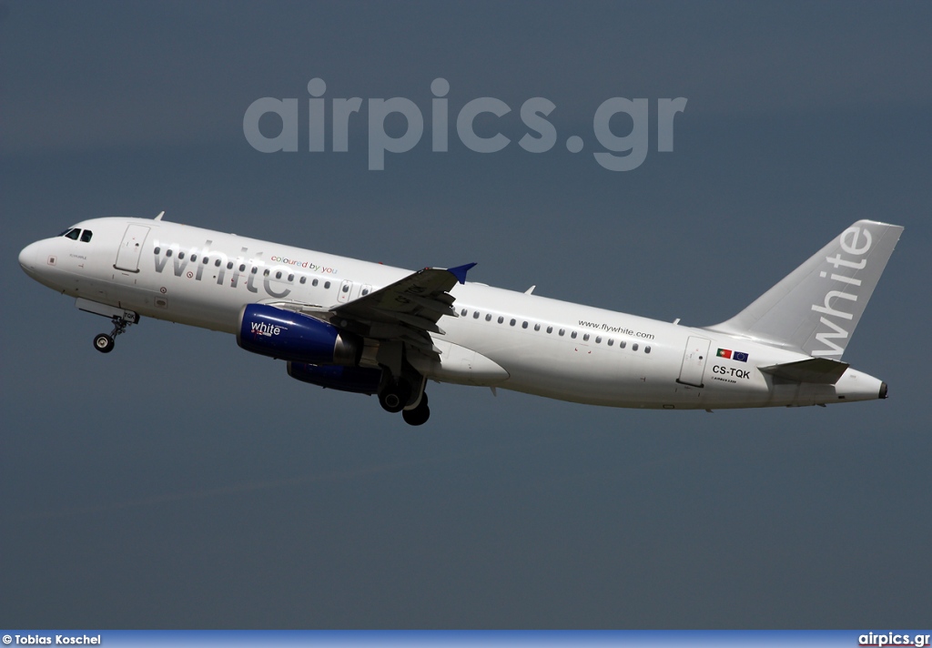 CS-TQK, Airbus A320-200, White Airways