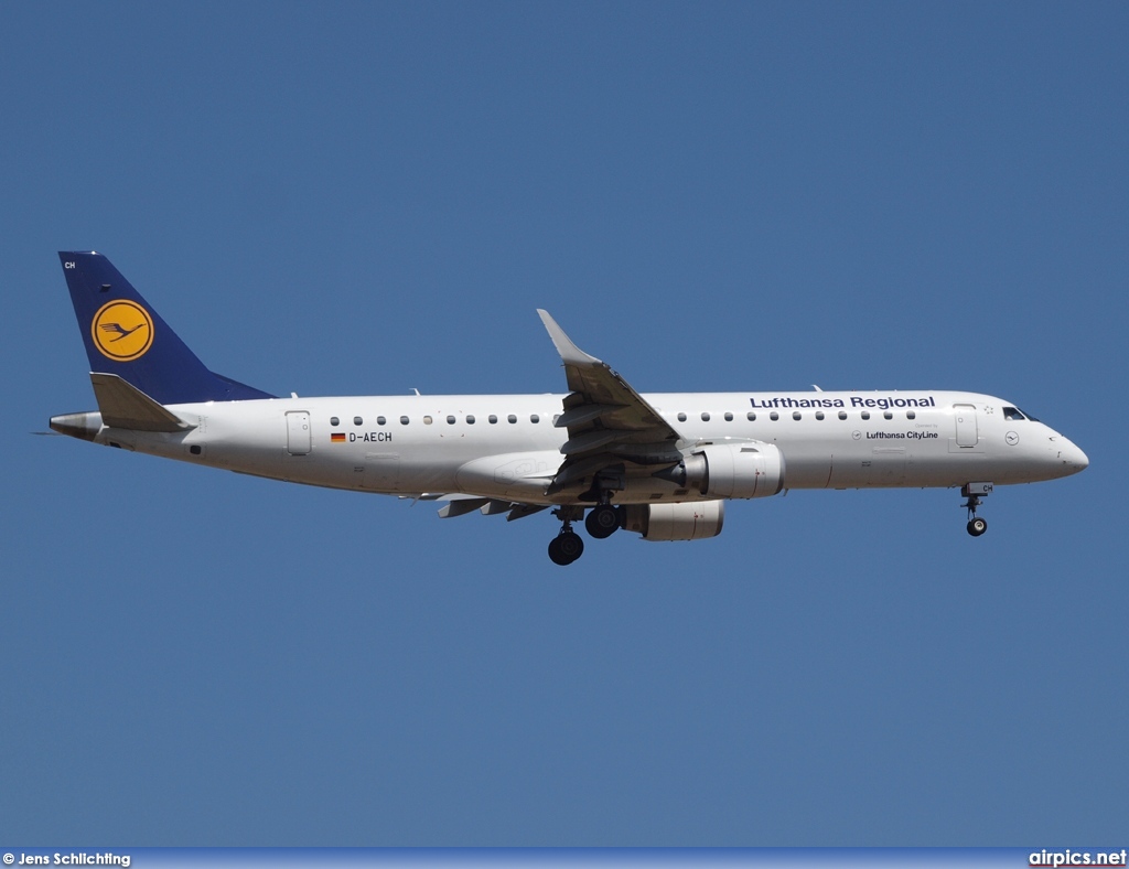 D-AECH, Embraer ERJ 190-100LR (Embraer 190), Lufthansa Regional