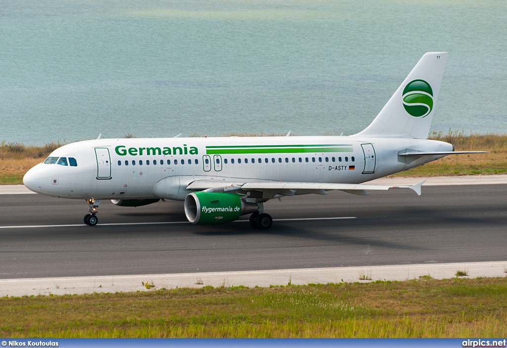 D-ASTY, Airbus A319-100, Germania