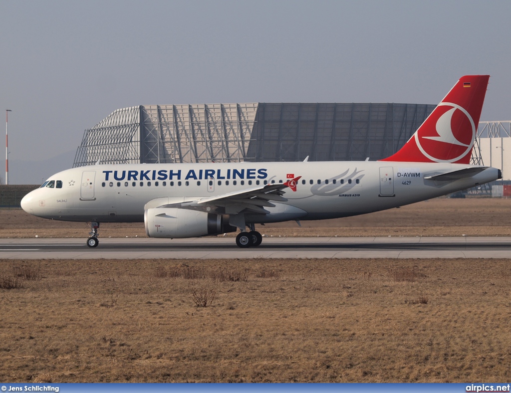 D-AVWM, Airbus A319-100, Turkish Airlines