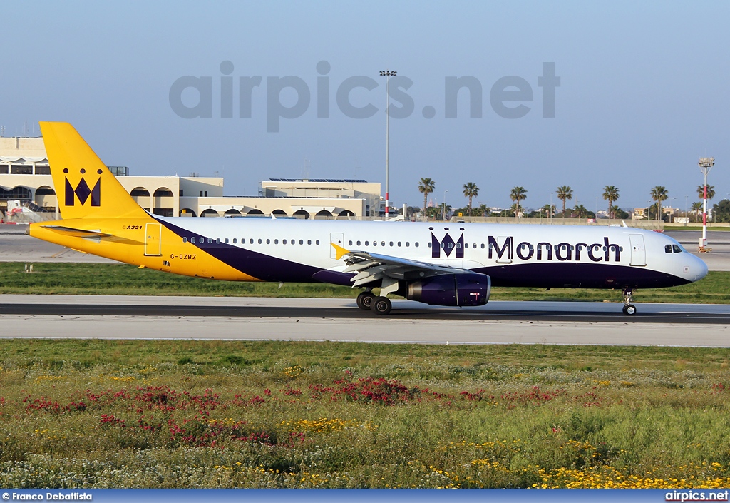 G-OZBZ, Airbus A321-200, Monarch Airlines
