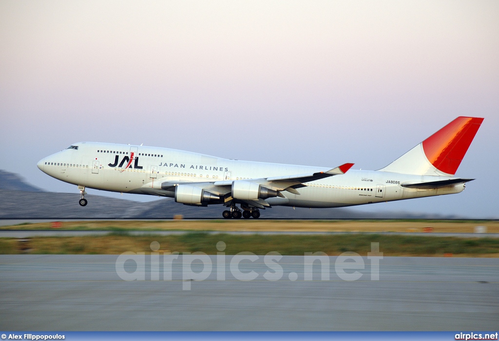 JA8086, Boeing 747-400, Japan Airlines