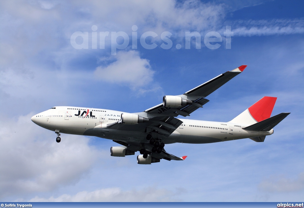 JA8922, Boeing 747-400, Japan Airlines