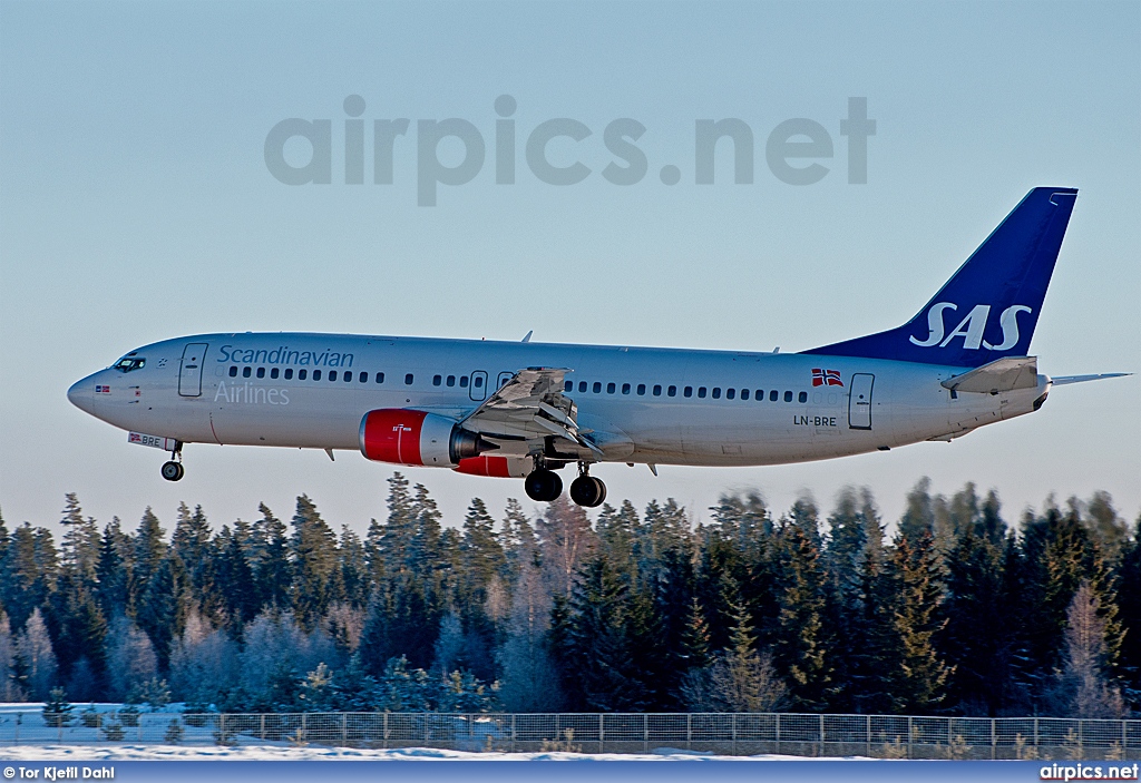 LN-BRE, Boeing 737-400, Scandinavian Airlines System (SAS)