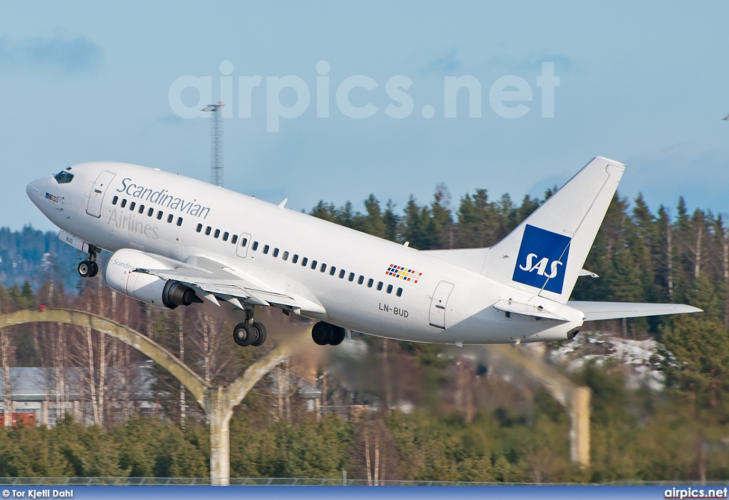 LN-BUD, Boeing 737-500, Scandinavian Airlines System (SAS)