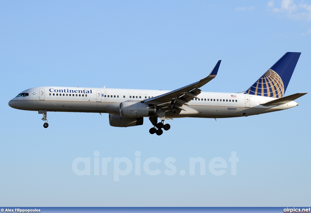 N34137, Boeing 757-200ER, Continental Airlines
