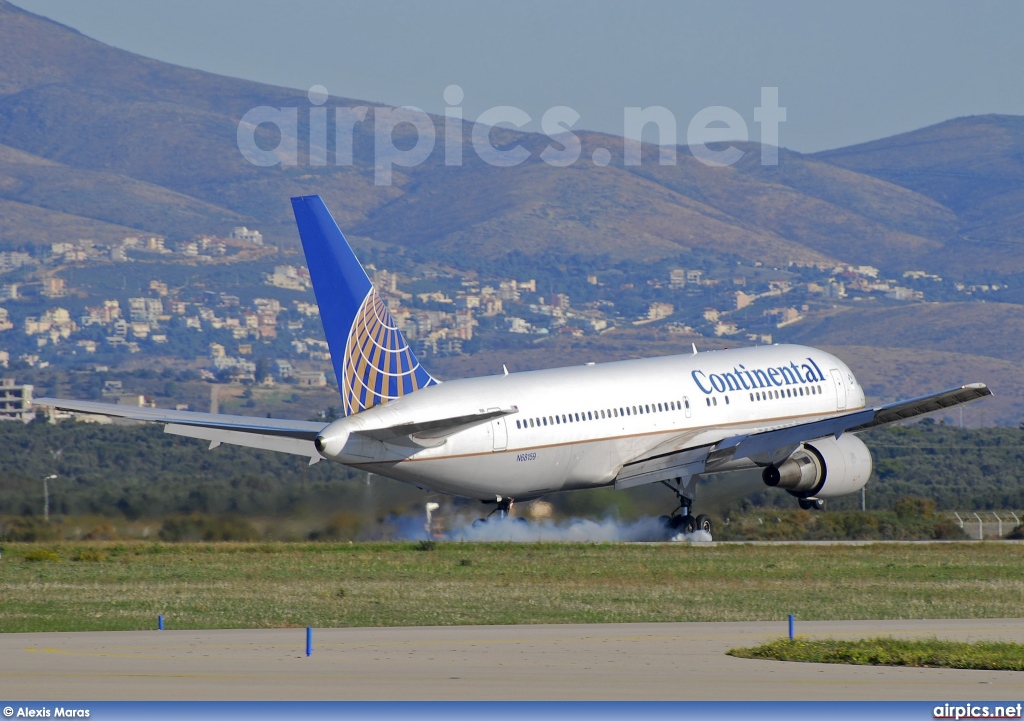 N68159, Boeing 767-200ER, Continental Airlines