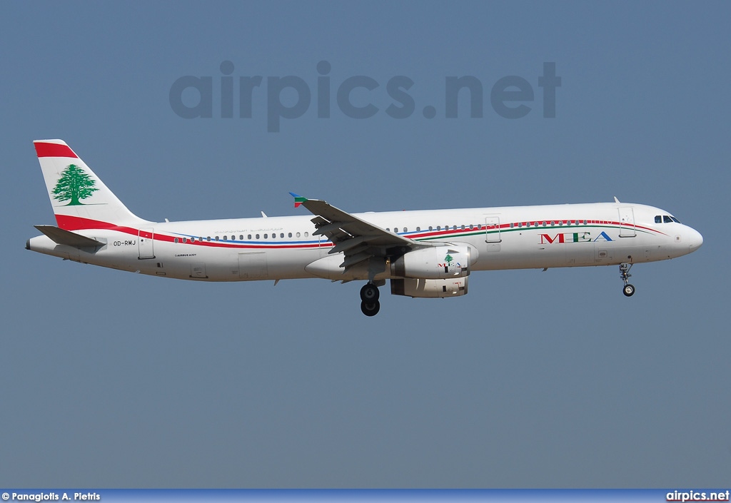 OD-RMJ, Airbus A321-200, Middle East Airlines (MEA)