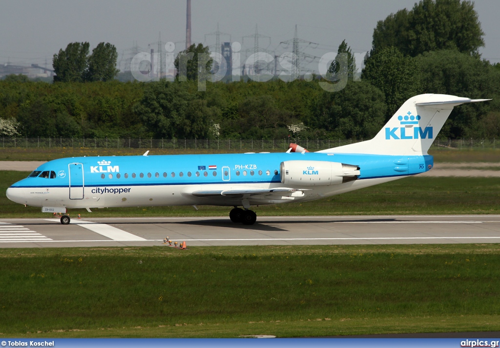 PH-KZB, Fokker 70, KLM Cityhopper