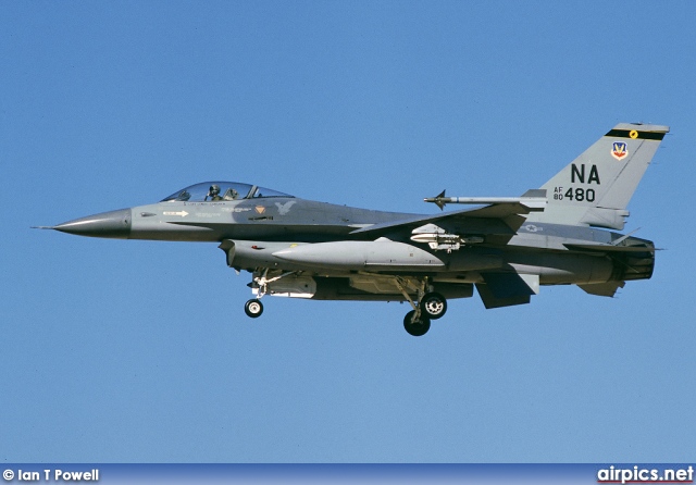 80-0480, Lockheed F-16A CF Fighting Falcon, United States Air Force