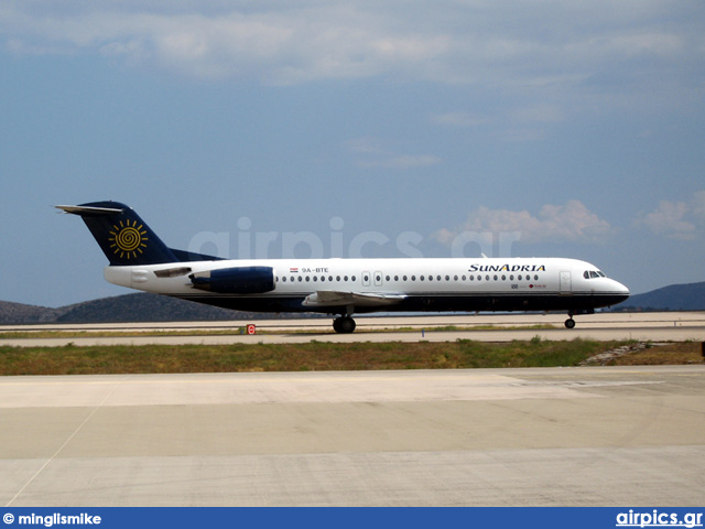 9A-BTE, Fokker F100, SunAdria