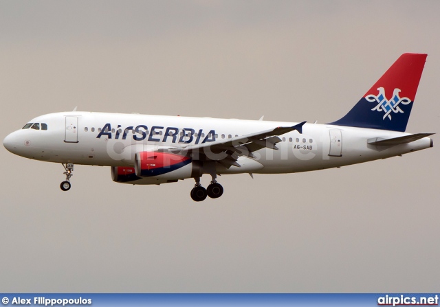 A6-SAB, Airbus A319-100, Air Serbia