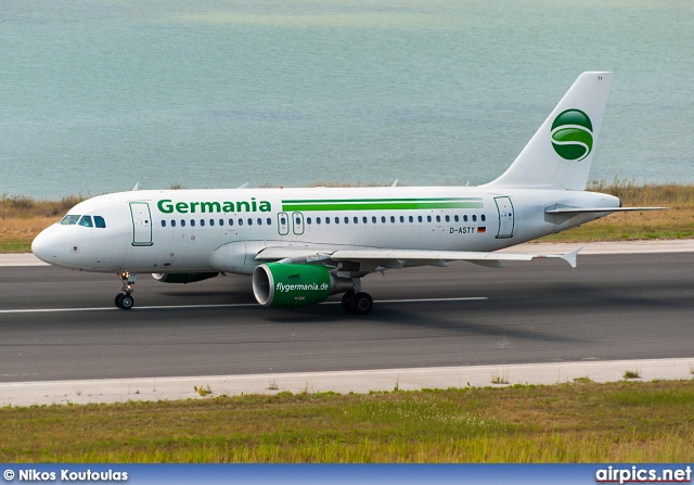 D-ASTY, Airbus A319-100, Germania