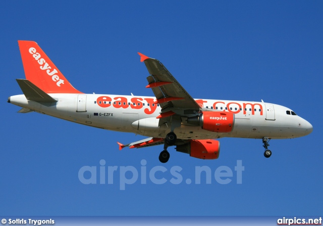 G-EZFX, Airbus A319-100, easyJet