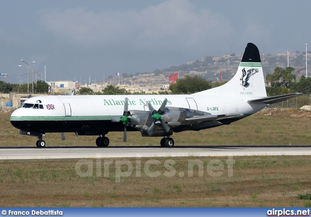 G-LOFE, Lockheed L-188C(F) Electra, Atlantic Airlines (UK)