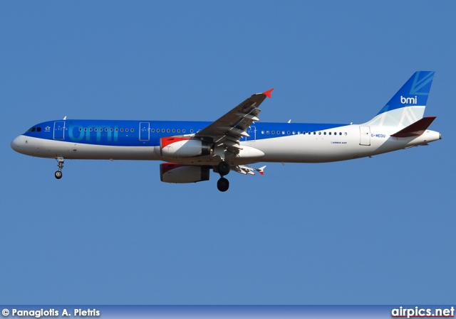 G-MEDU, Airbus A321-200, bmi