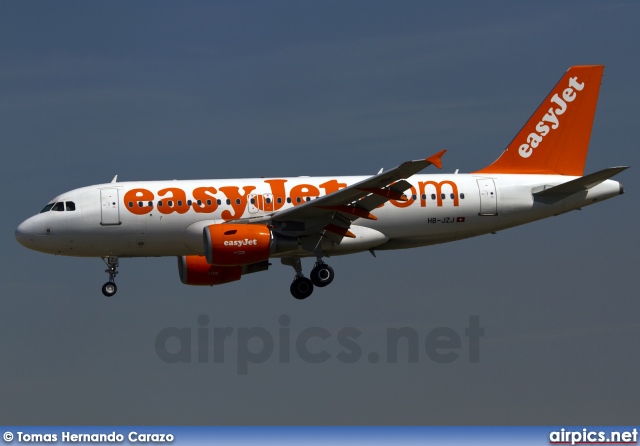 HB-JZJ, Airbus A319-100, easyJet Switzerland