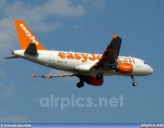 HB-JZK, Airbus A319-100, easyJet Switzerland