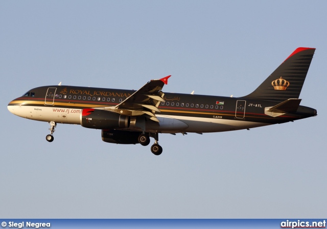 JY-AYL, Airbus A319-100, Royal Jordanian