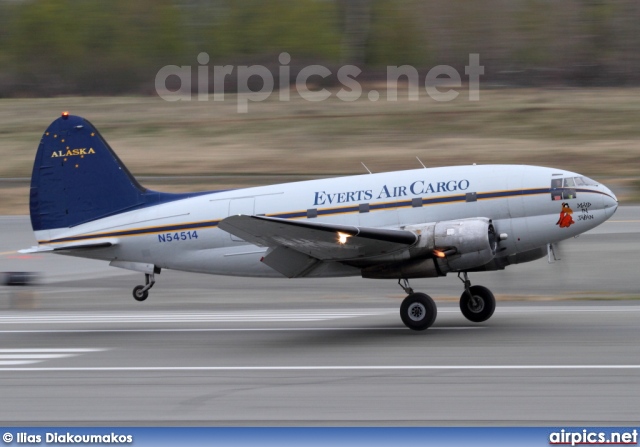 N54514, Curtiss C-46D Commando, Everts Air Cargo