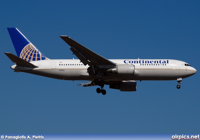 N76151, Boeing 767-200ER, Continental Airlines