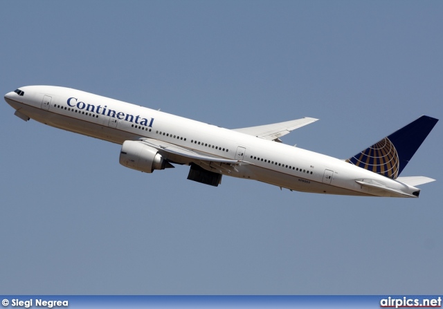 N78003, Boeing 777-200ER, Continental Airlines