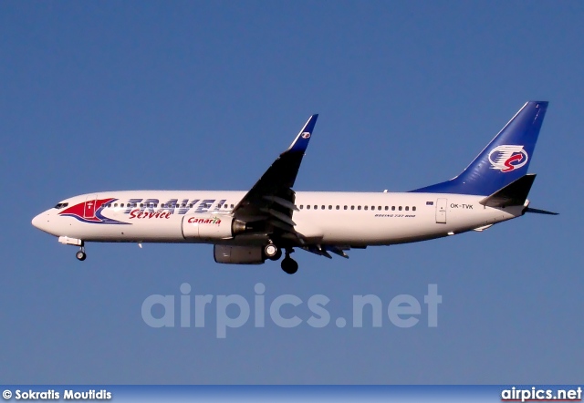 OK-TVK, Boeing 737-800, Travel Service (Czech Republic)