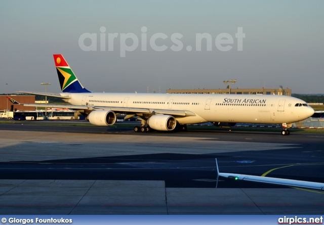 ZS-SNB, Airbus A340-600, South African Airways