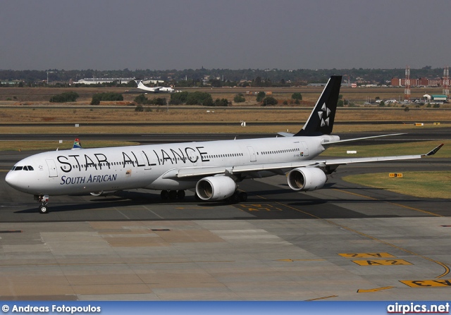 ZS-SNC, Airbus A340-600, South African Airways