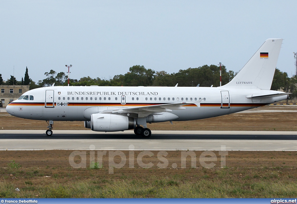 15-01, Airbus A319-100CJ, German Air Force - Luftwaffe