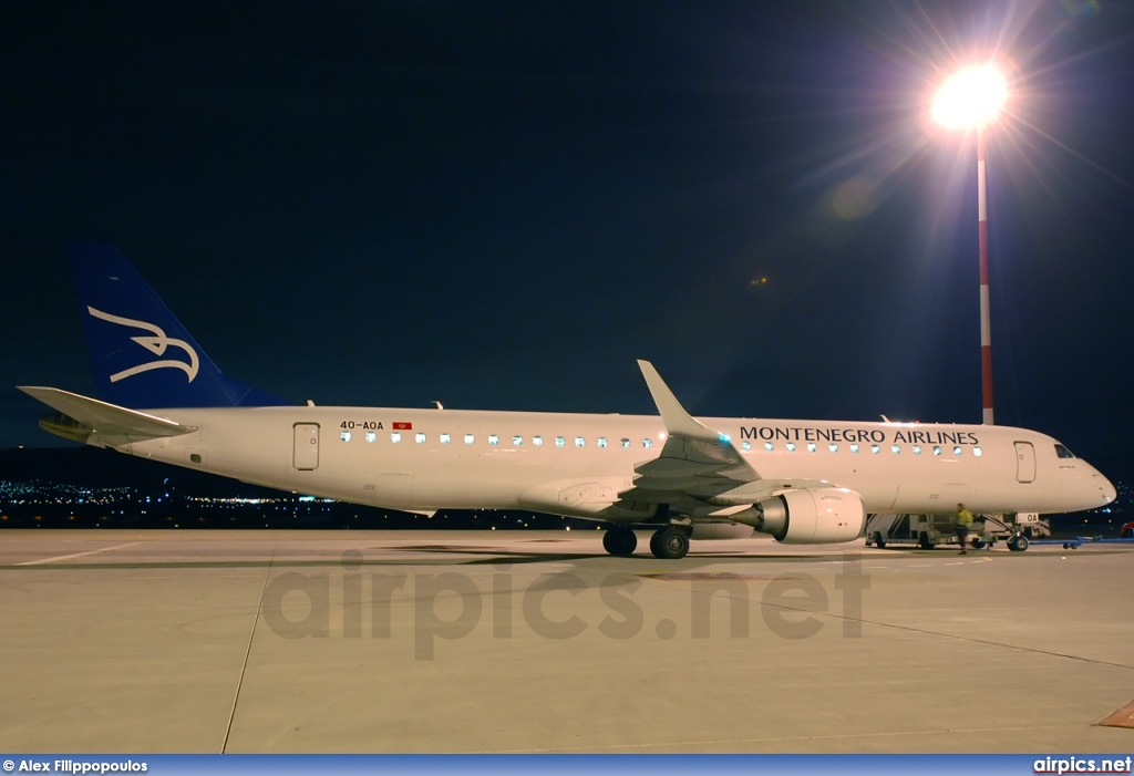 4O-AOA, Embraer ERJ 190-200LR (Embraer 195), Montenegro Airlines