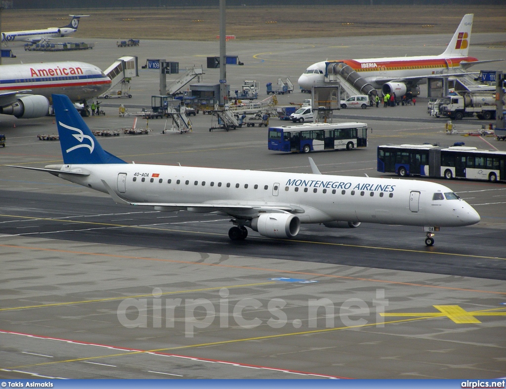 4O-AOA, Embraer ERJ 190-200LR (Embraer 195), Montenegro Airlines