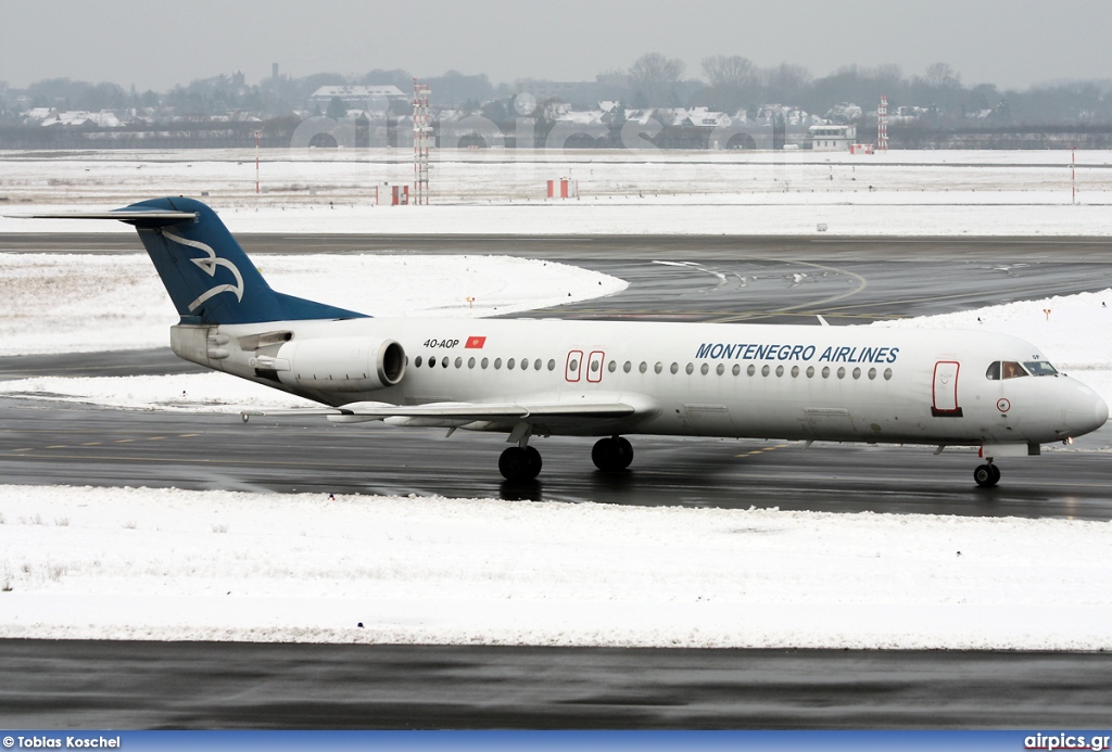 4O-AOP, Fokker F100, Montenegro Airlines