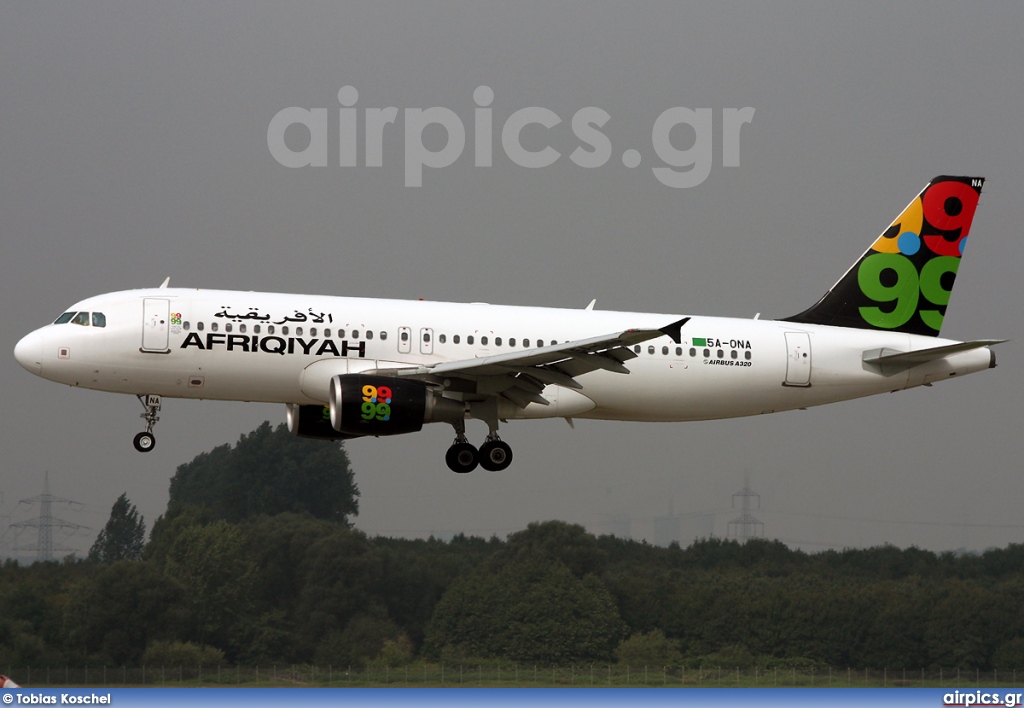 5A-ONA, Airbus A320-200, Afriqiyah Airways