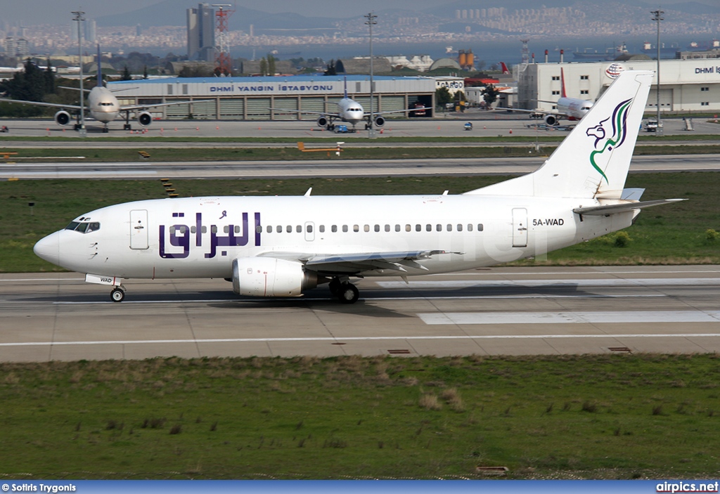 5A-WAD, Boeing 737-500, Buraq Air