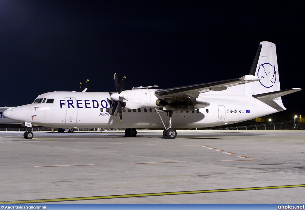 5B-DCB, Fokker 50, Freedom Airways