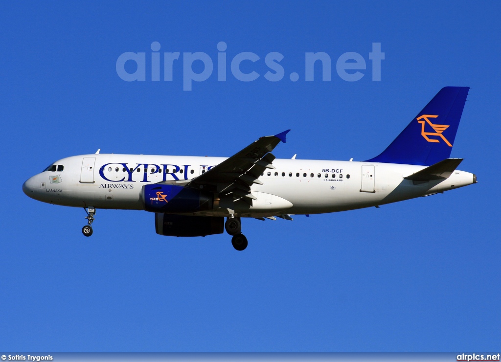 5B-DCF, Airbus A319-100, Cyprus Airways