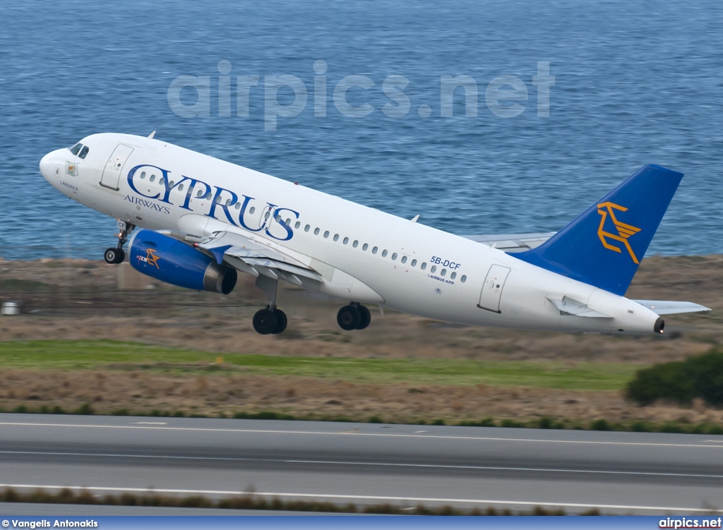 5B-DCF, Airbus A319-100, Cyprus Airways