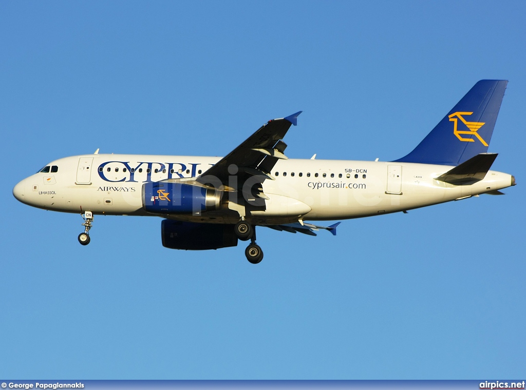 5B-DCN, Airbus A319-100, Cyprus Airways