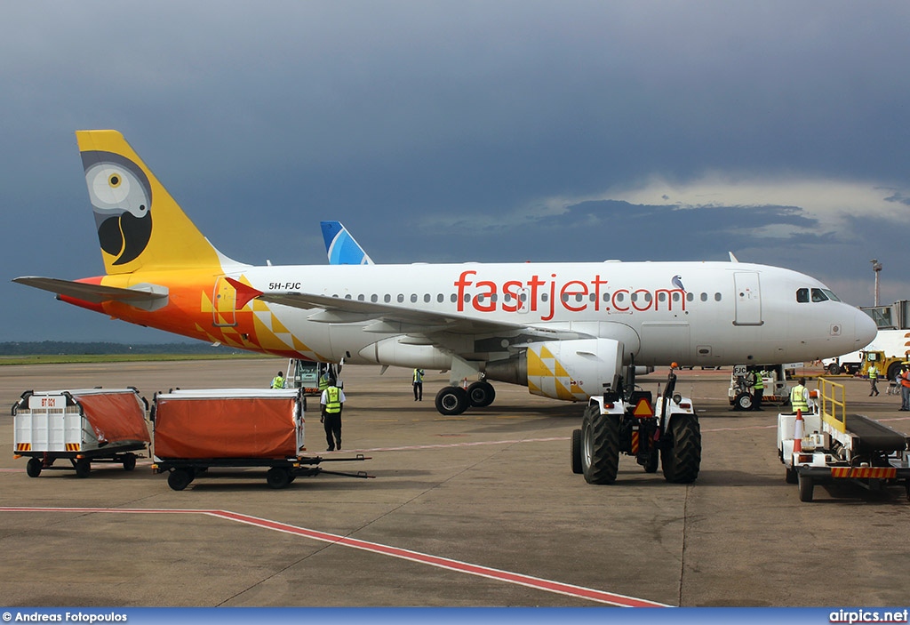 5H-FJC, Airbus A319-100, Fastjet