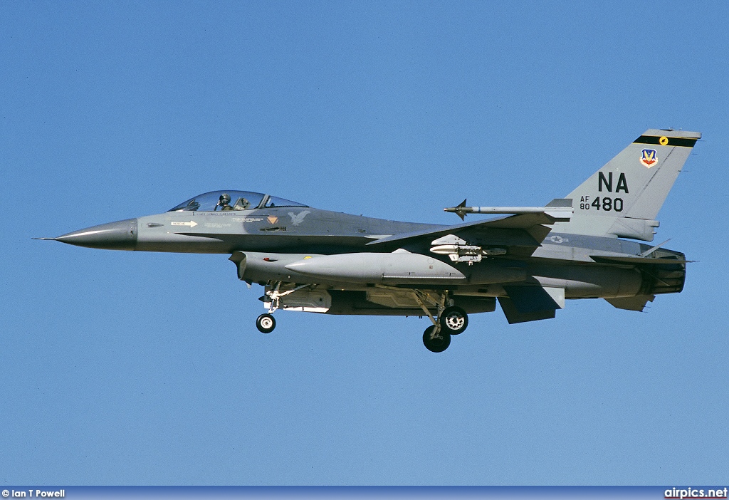 80-0480, Lockheed F-16A CF Fighting Falcon, United States Air Force