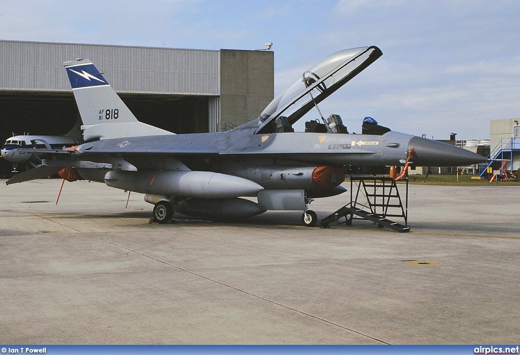 81-0818, Lockheed F-16B CF Fighting Falcon, United States Air Force