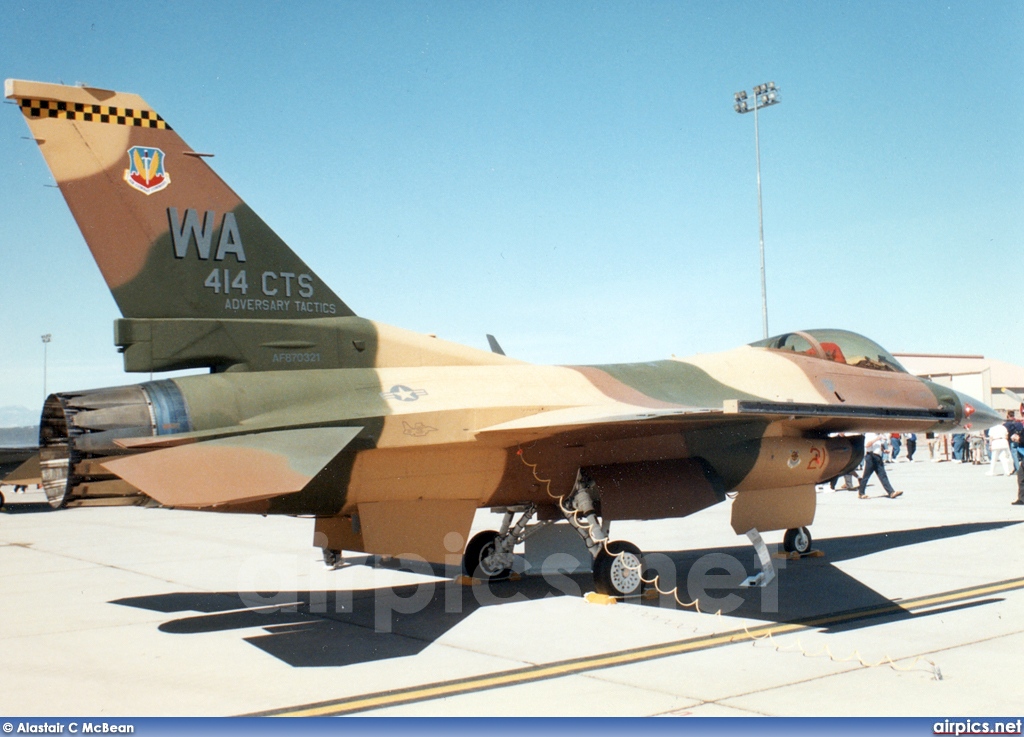 87-0321, Lockheed F-16C Fighting Falcon, United States Air Force