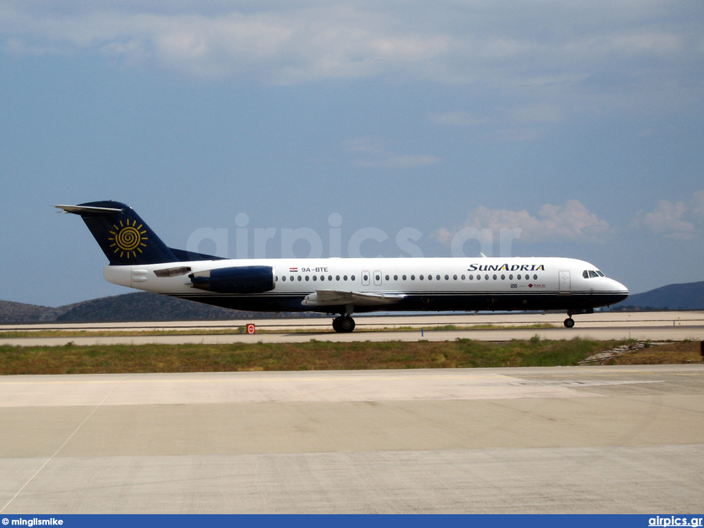 9A-BTE, Fokker F100, SunAdria