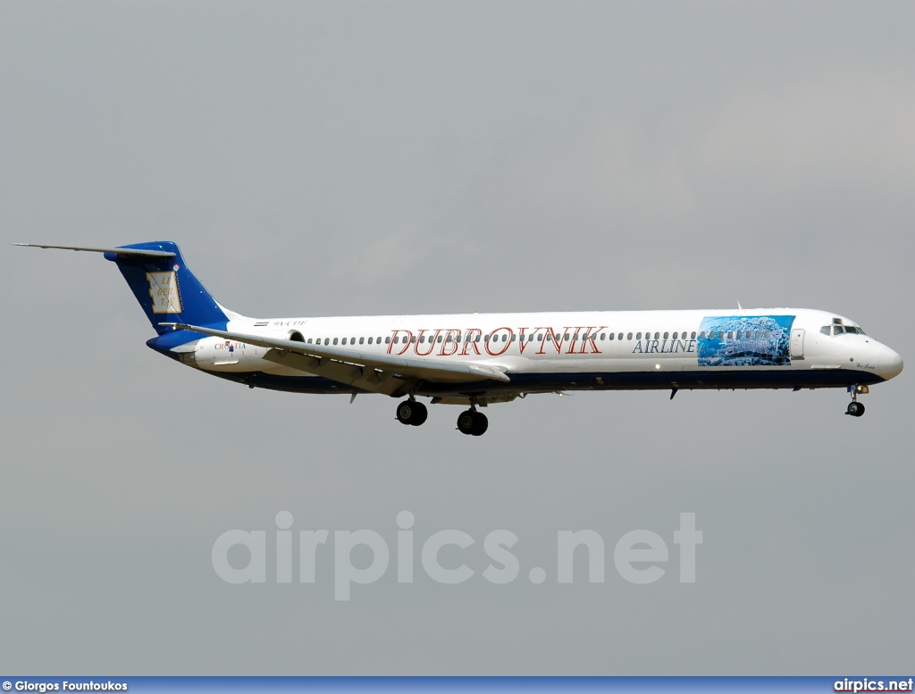 9A-CDE, McDonnell Douglas MD-82, Dubrovnik Airline