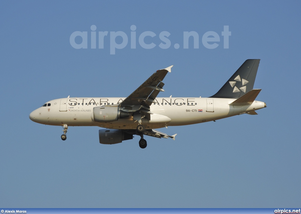 9A-CTI, Airbus A319-100, Croatia Airlines