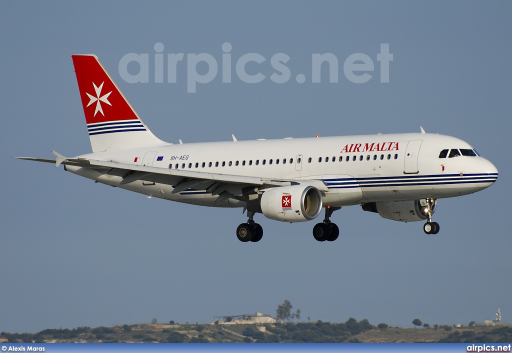 9H-AEG, Airbus A319-100, Air Malta