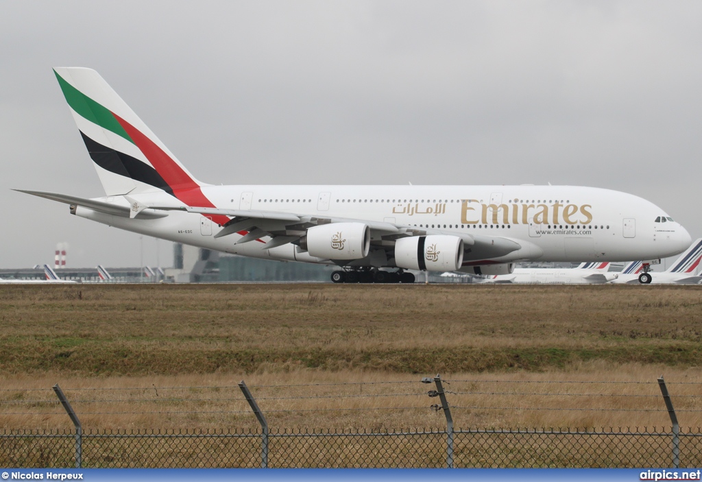 A6-EDC, Airbus A380-800, Emirates