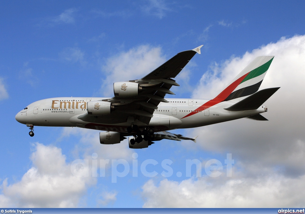 A6-EDC, Airbus A380-800, Emirates